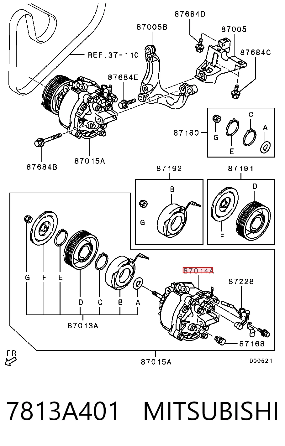 7813A401 Mitsubishi Компресор холодоагенту