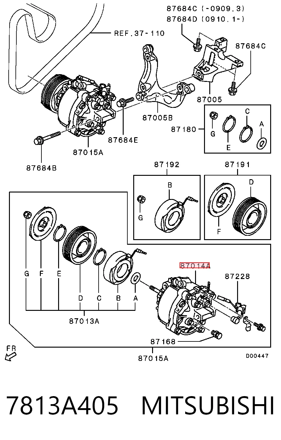 7813A405 Mitsubishi Компресор холодоагенту