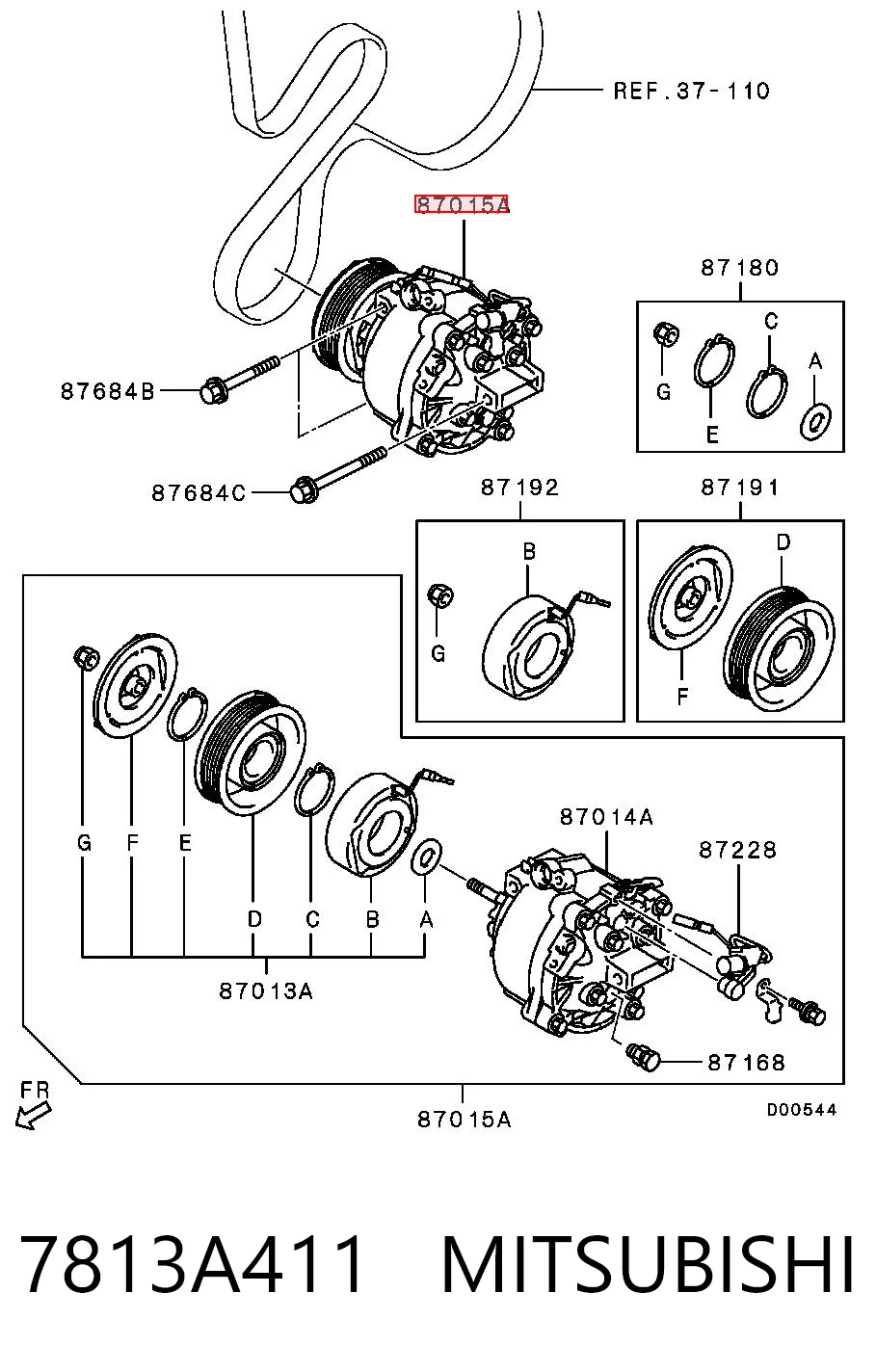 7813A411 Mitsubishi Компресор холодоагенту
