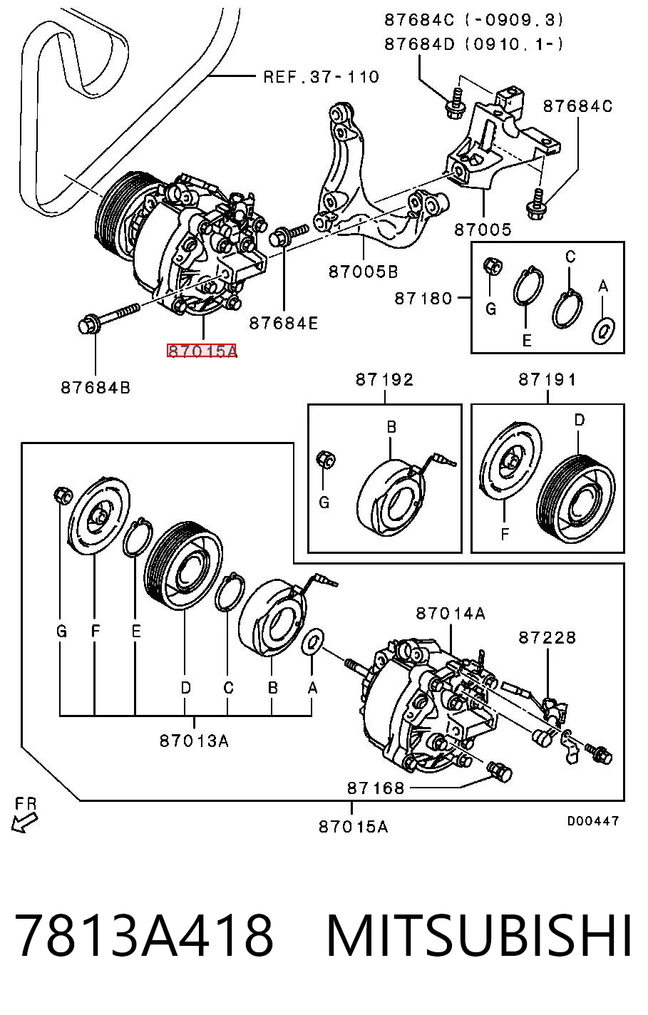 7813A418 Mitsubishi Компресор холодоагенту