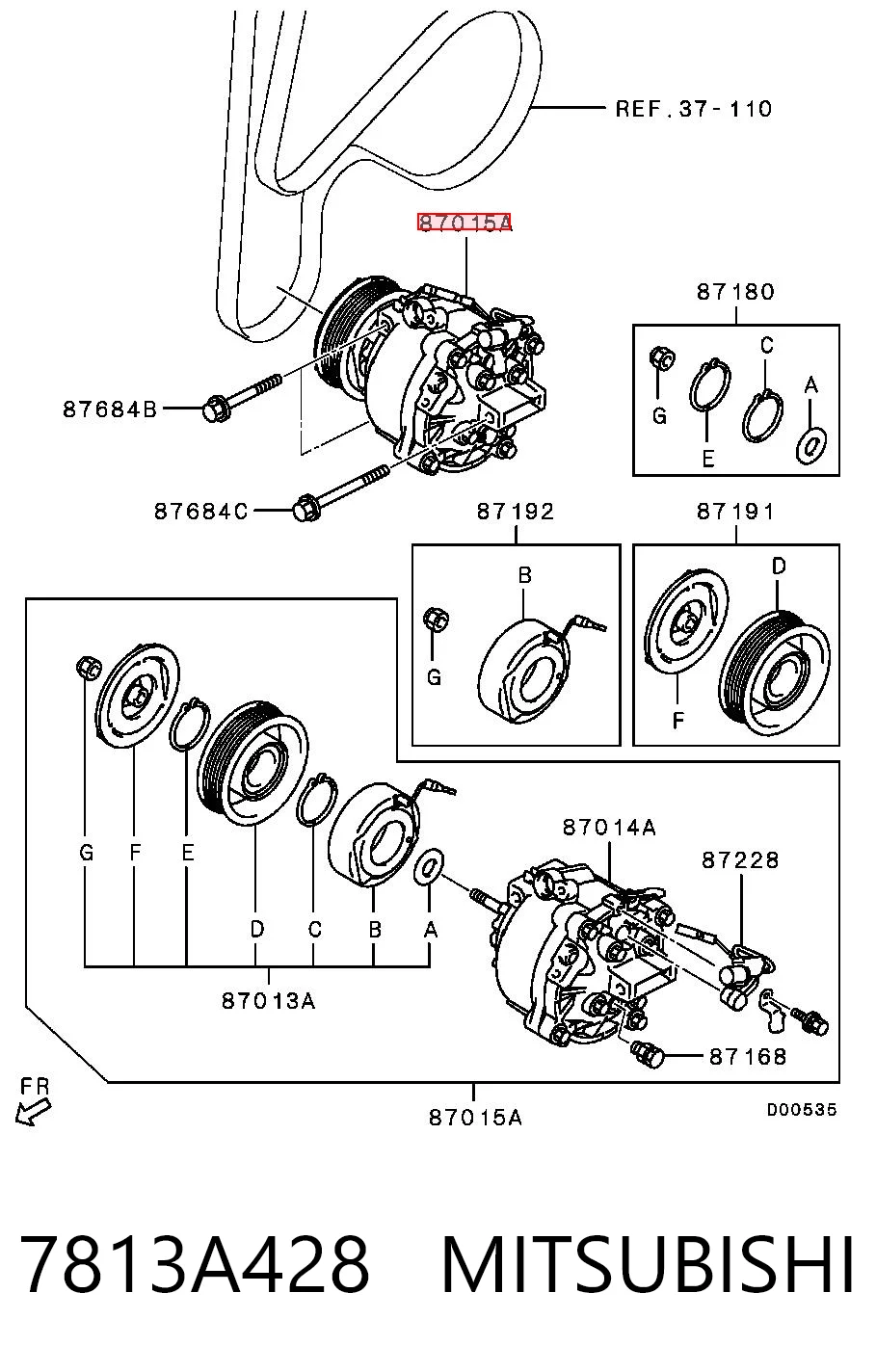 7813A428 Mitsubishi Компресор холодоагенту