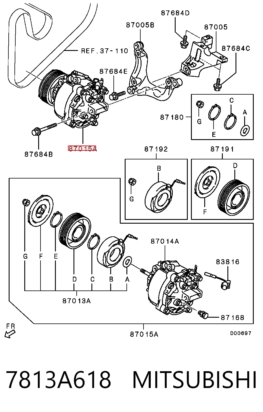 7813A618 Mitsubishi Компресор холодоагенту