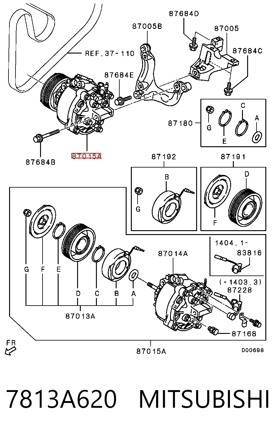7813A620 Mitsubishi Компресор холодоагенту