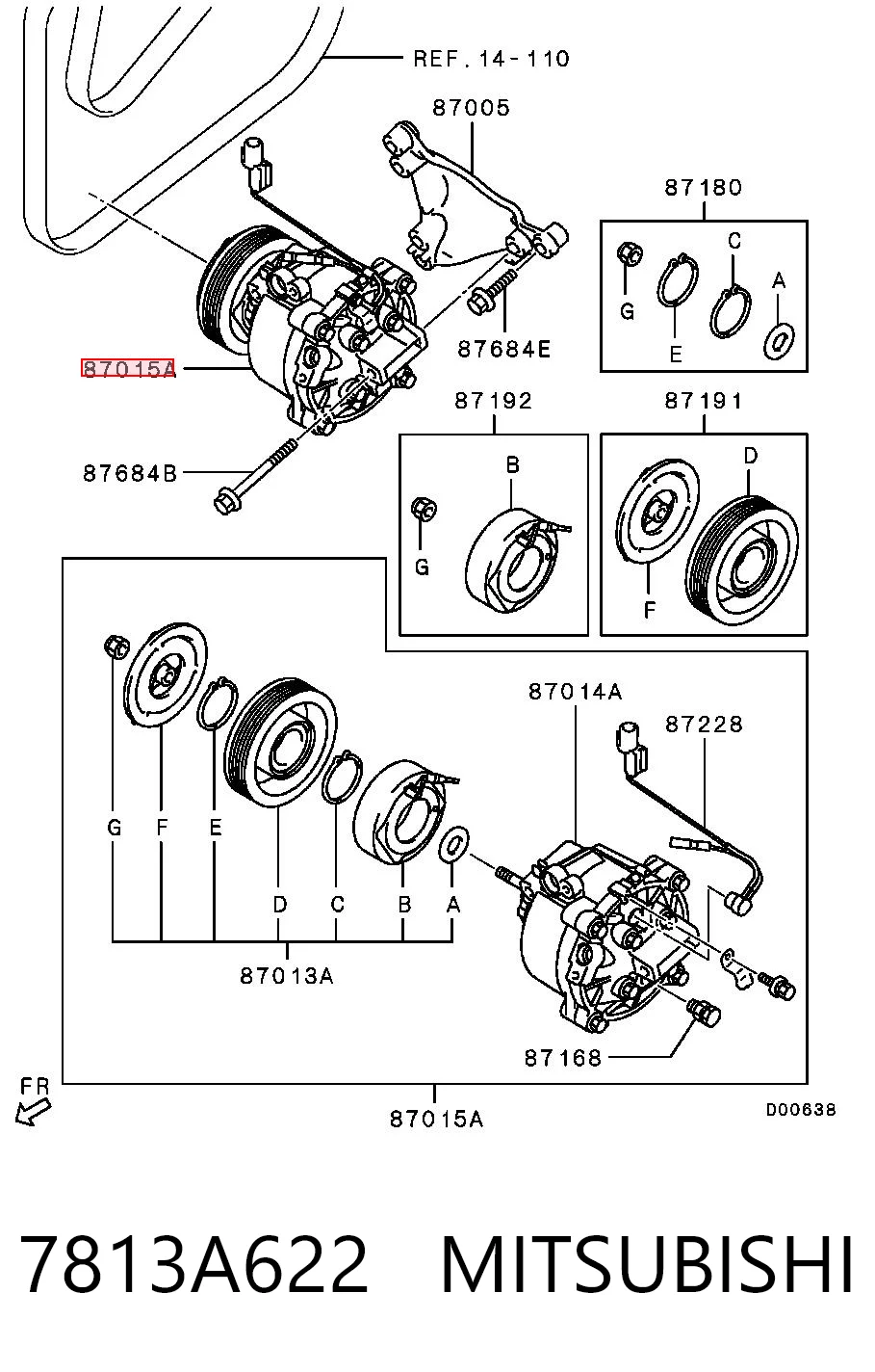  Mitsubishi 7813A622 ціна, від 457.24 USD
