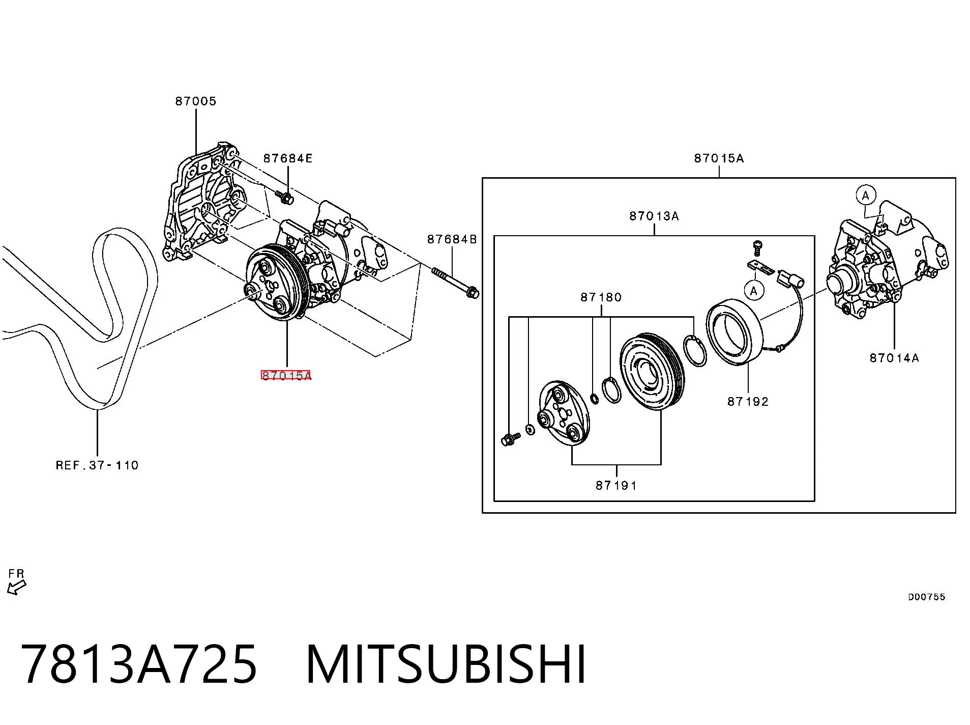 7813A725 Mitsubishi Компресор холодоагенту