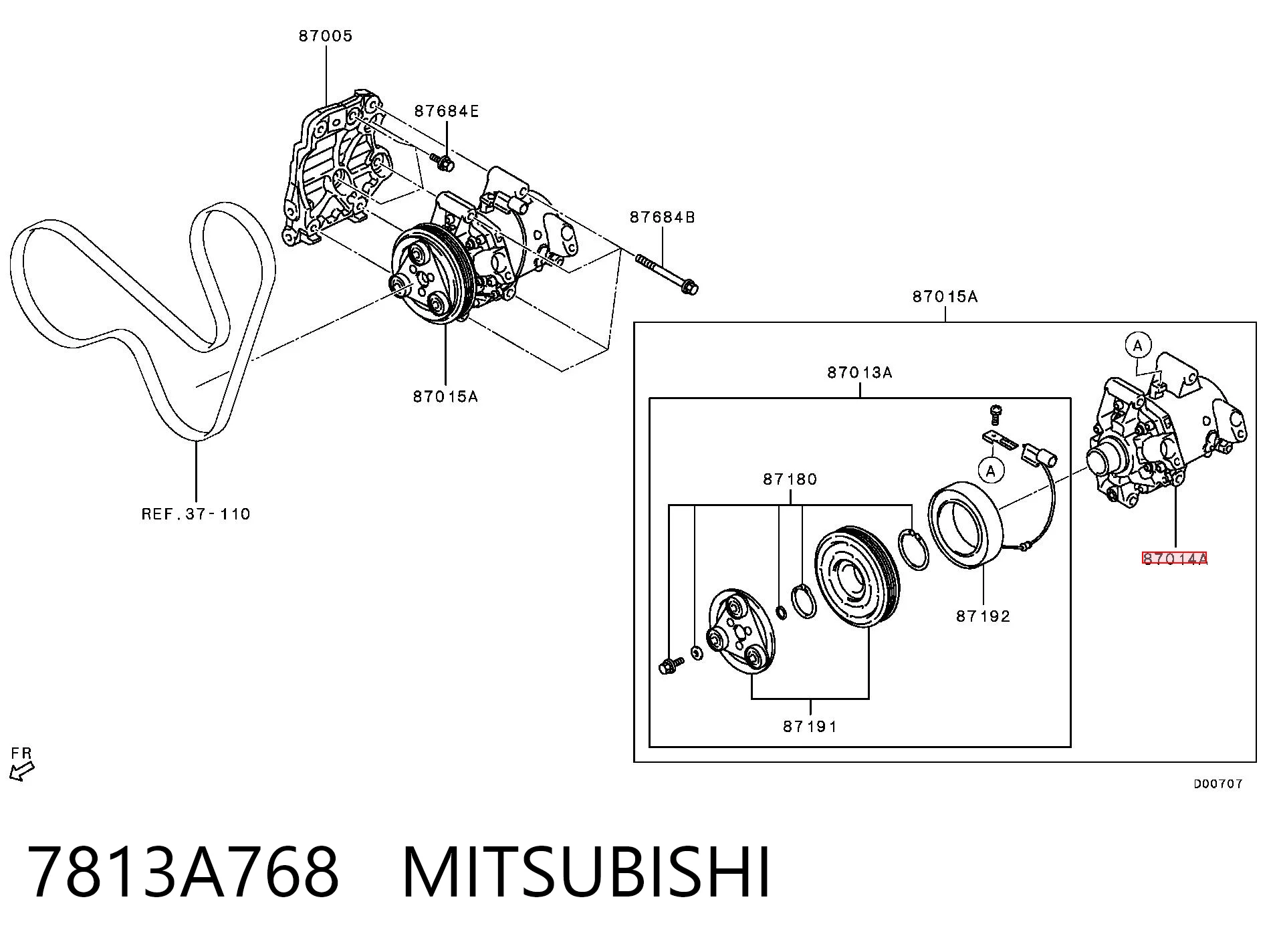 7813A768 Mitsubishi Компресор холодоагенту
