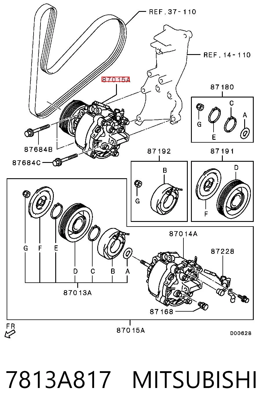 7813A817 Mitsubishi Компресор холодоагенту