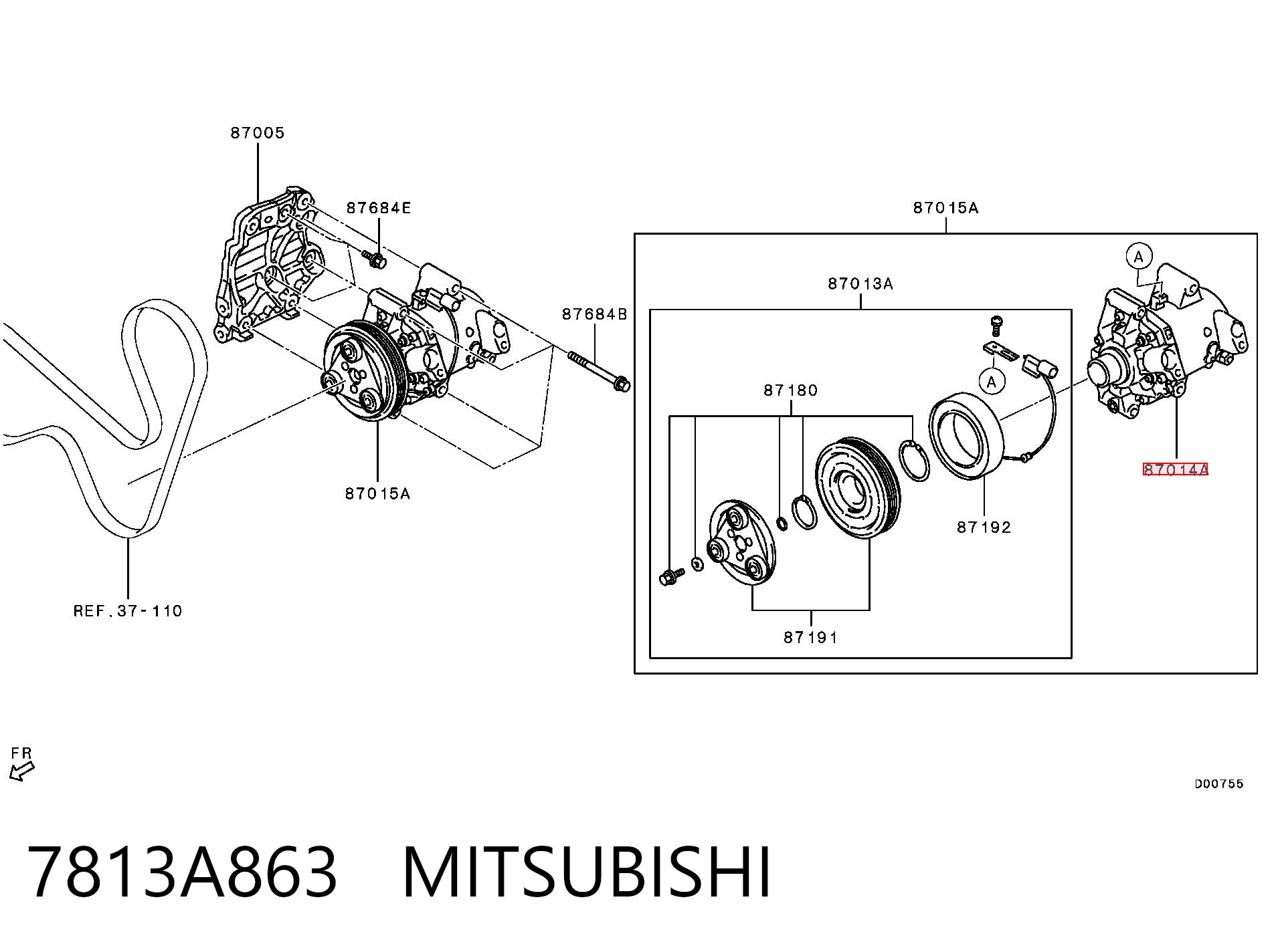 7813A863 Mitsubishi Компресор холодоагенту