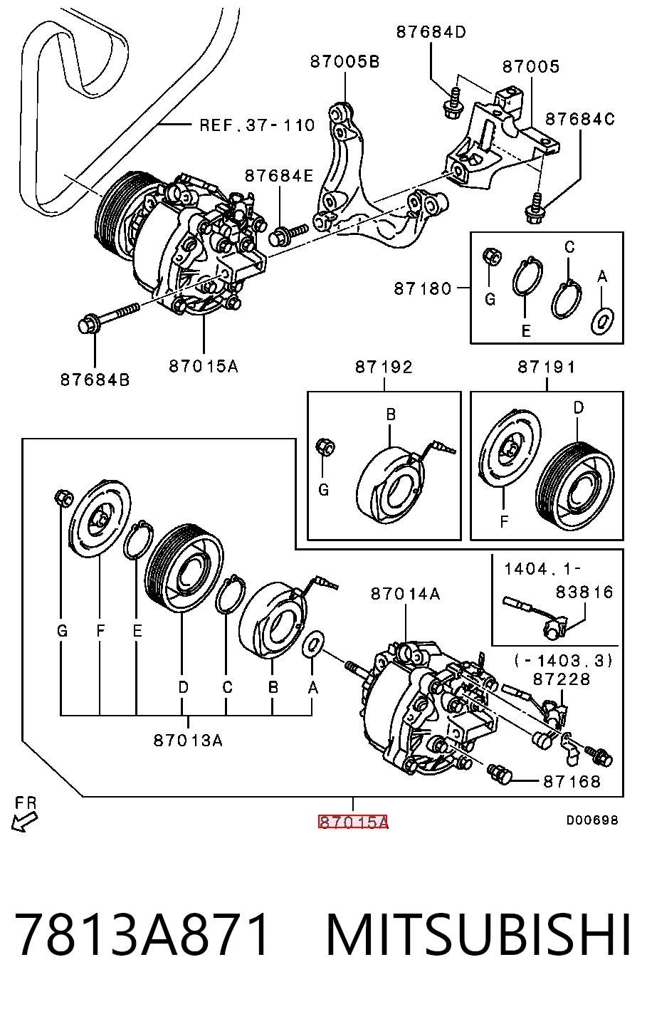 7813A871 Mitsubishi Компресор холодоагенту