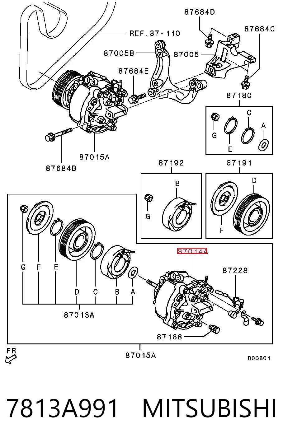 7813A991 Mitsubishi Компресор холодоагенту