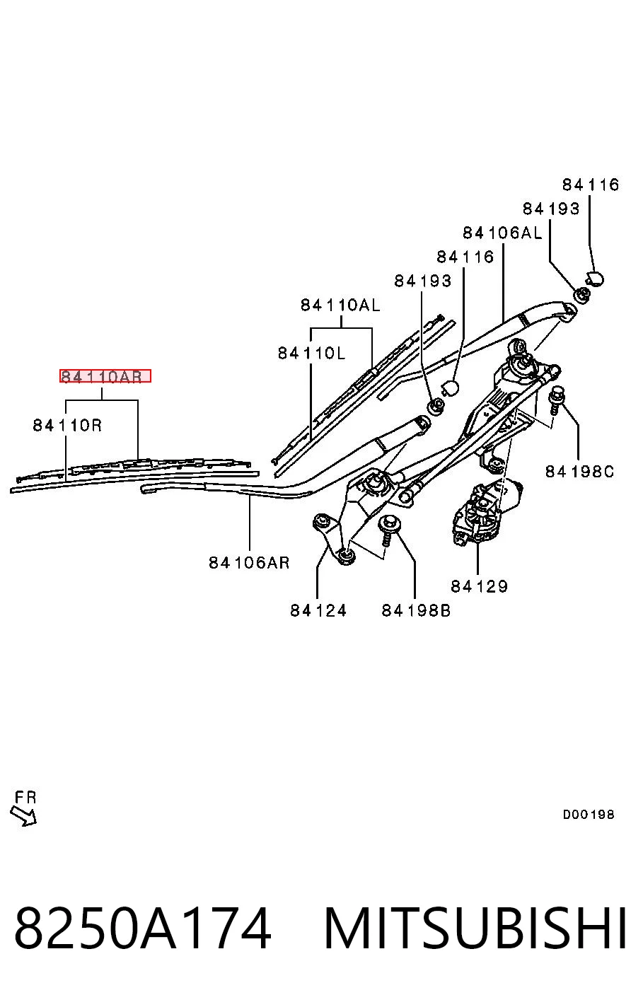Щітка склоочисника лобового скла, пасажирська Kavo Parts KWF921