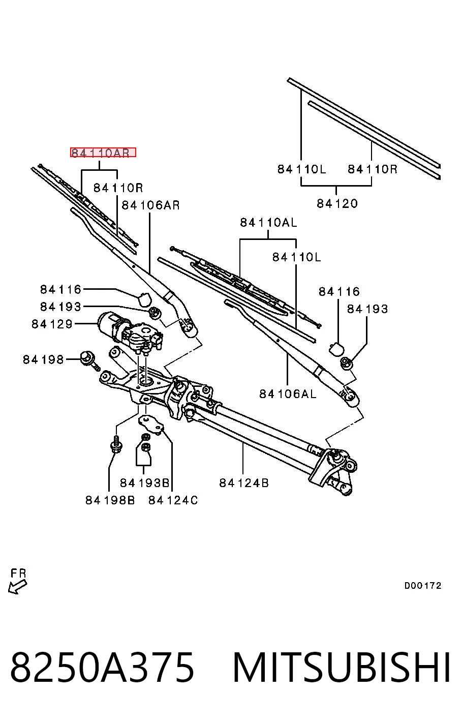 A4708240200 Mercedes Щітка двірника права