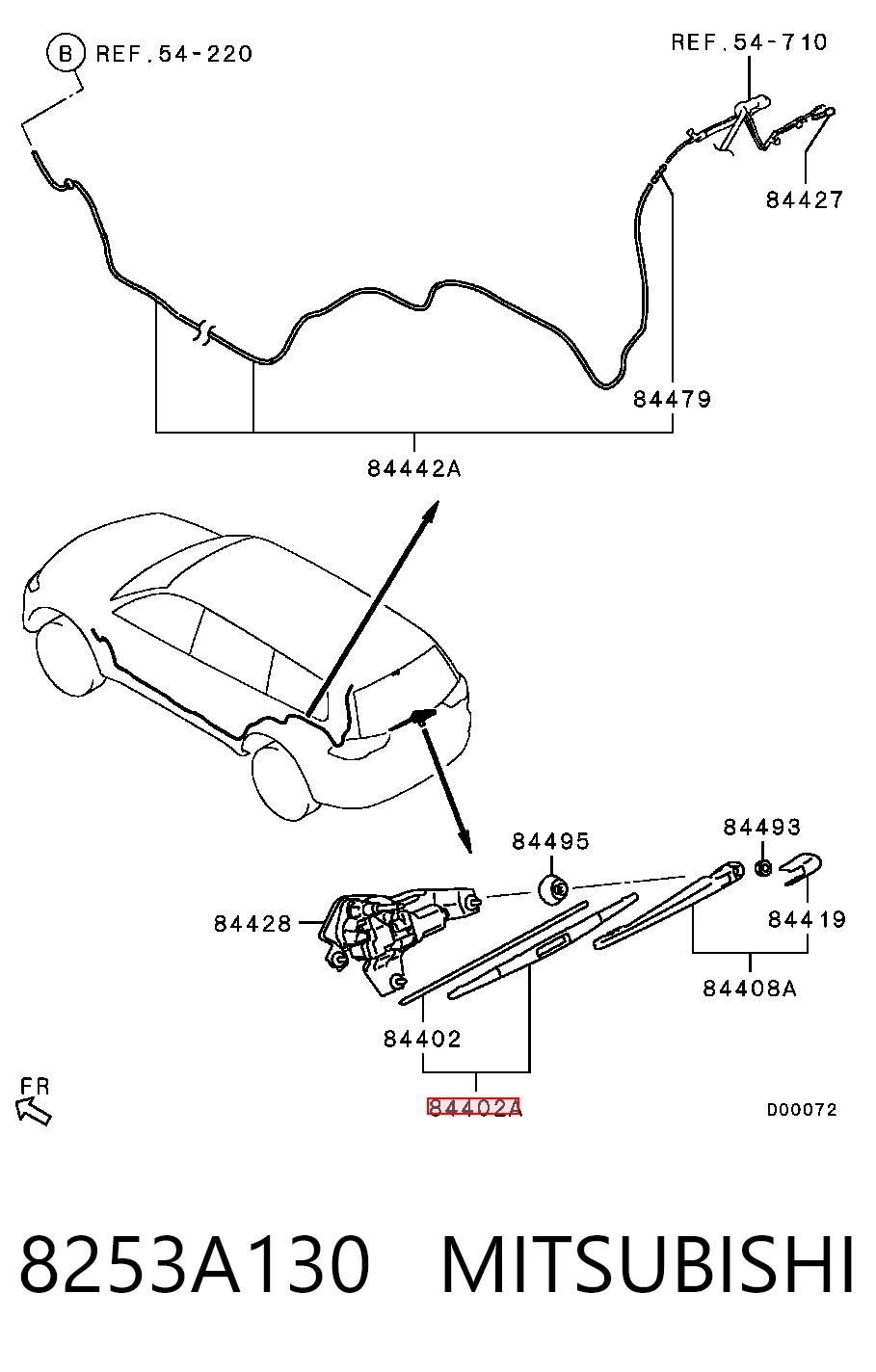 Щітка склоочисника заднього скла Chrysler 8253A130 ціна, від 9.68 USD
