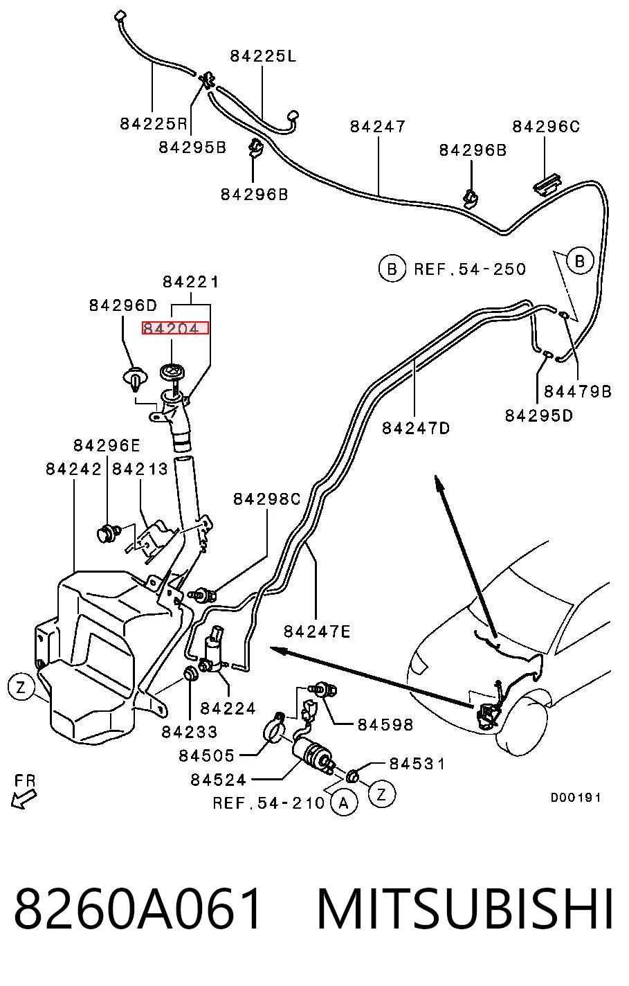 Кришка бачка омивача на Mitsubishi L 200 IV KA, KB