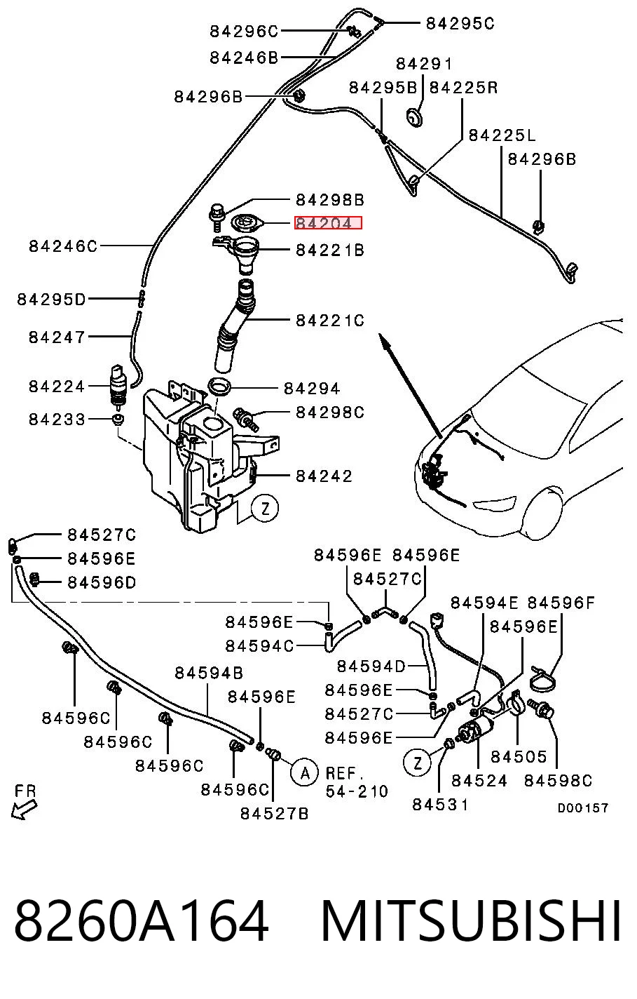 Кришка бачка омивача на Mitsubishi Lancer X SPORTBACK CX_A