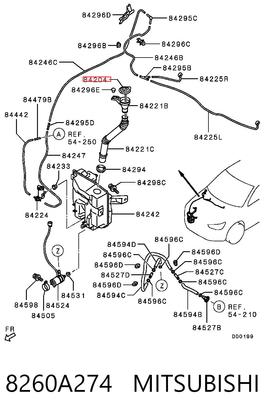 Купити Кришка бачка омивача Mitsubishi Outlander II XL CWW