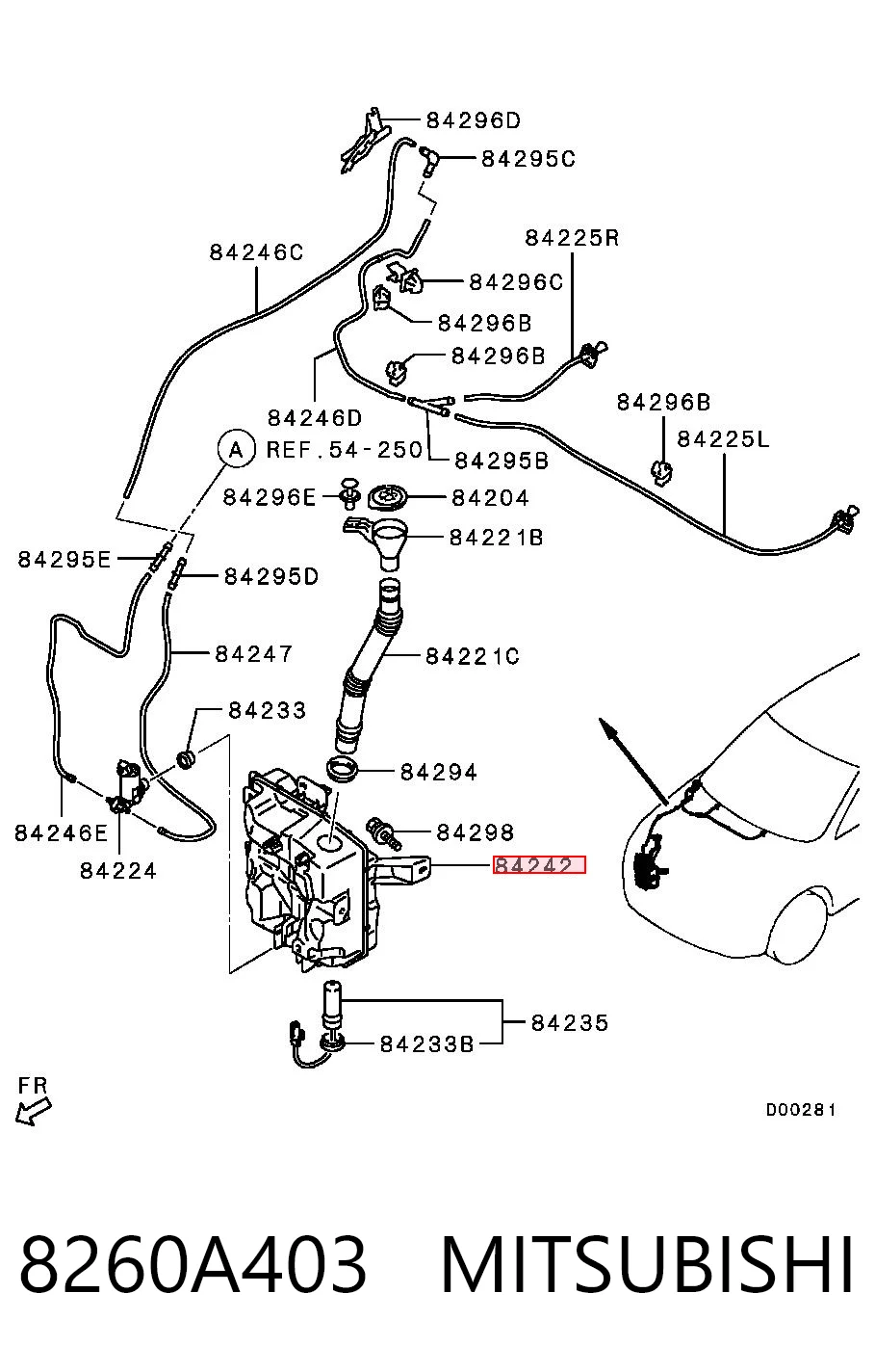 8260A403 Mitsubishi Бачок склоомивача