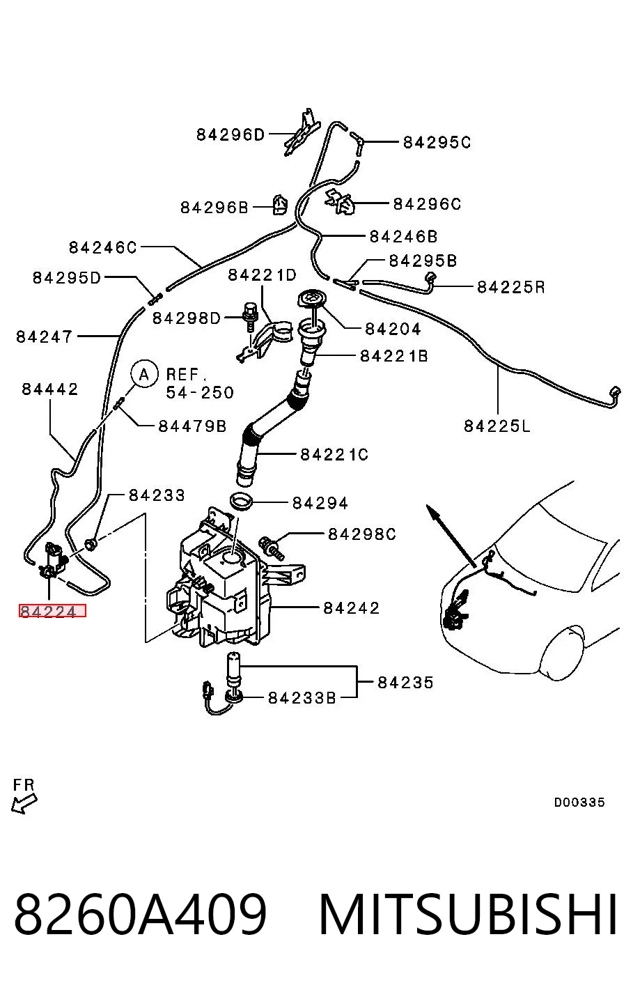 8260A409 Mitsubishi Мотор омивача