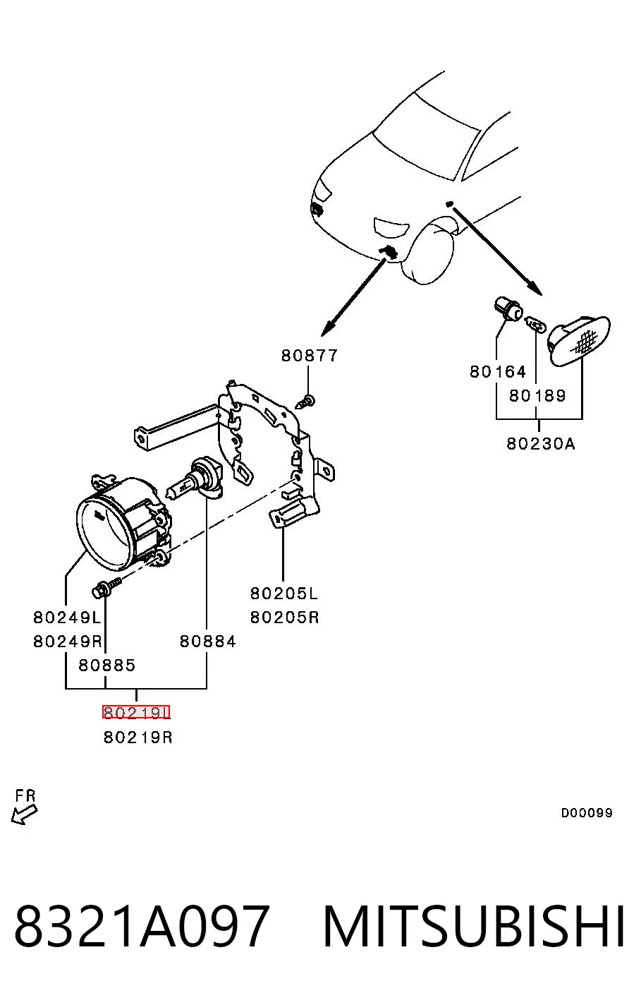 Купити NE0151680 Mazda Фара протитуманна, ліва=права