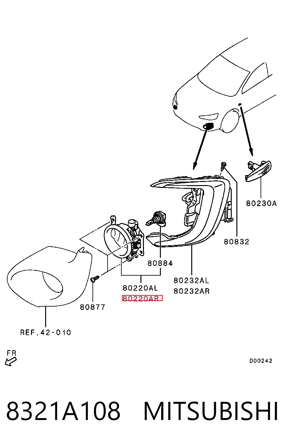 MBLAN07080R Bodyparts Фара протитуманна, права