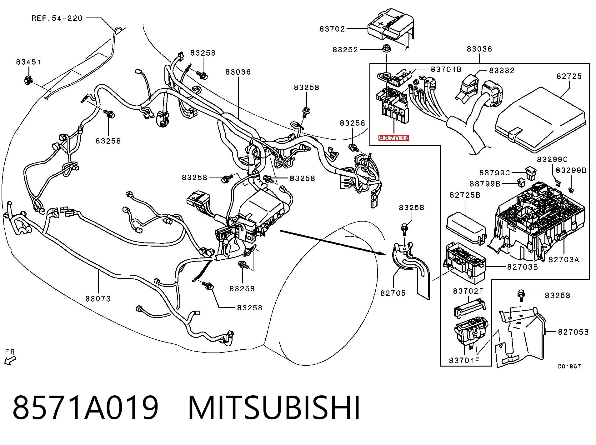 8571A019 Mitsubishi Реле запобіжників