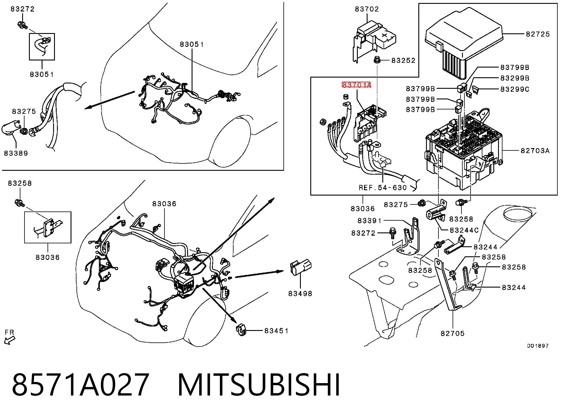 8571A027 Mitsubishi Реле запобіжників