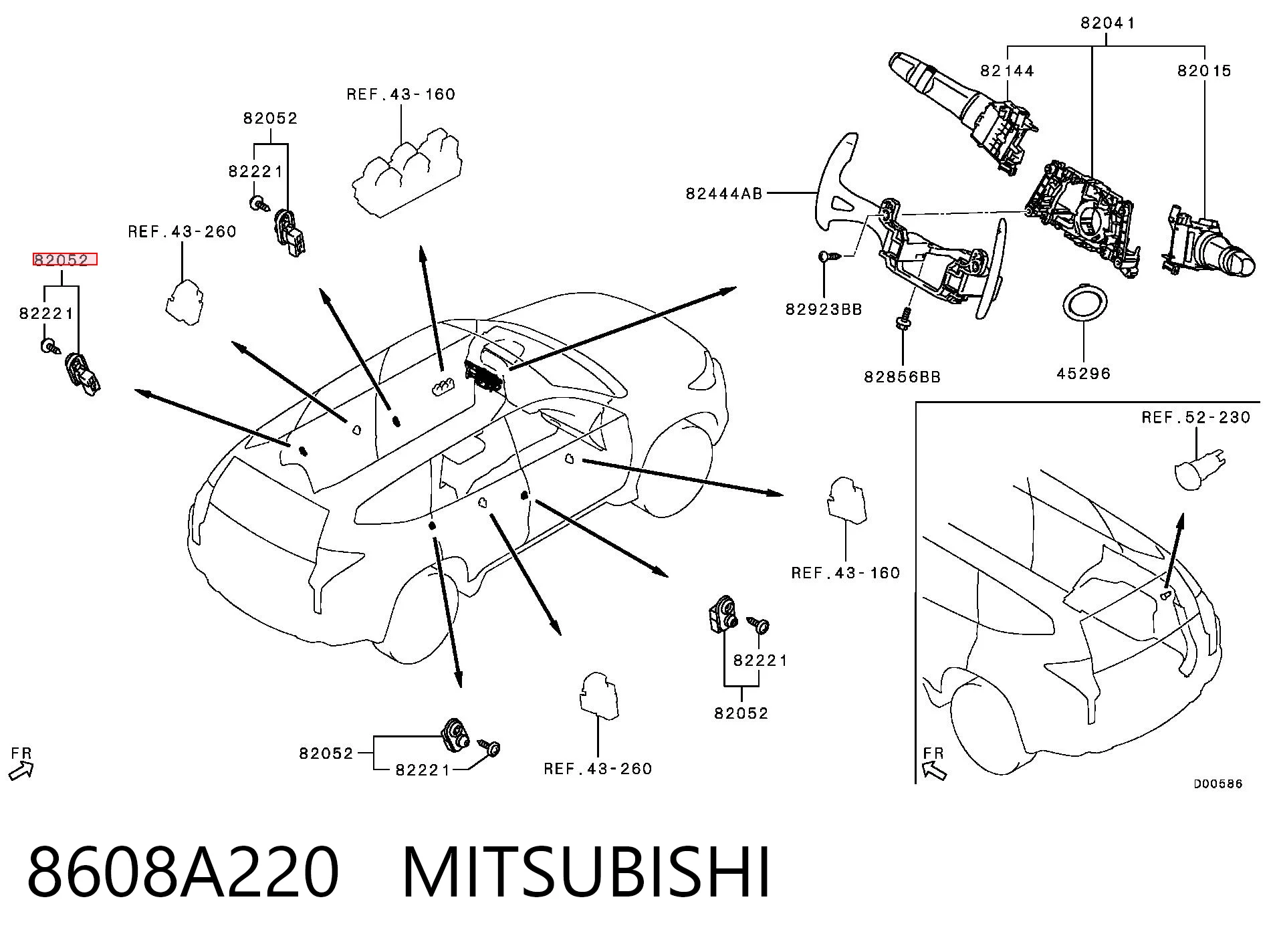 8608A220 Mitsubishi Кінцевий вимикач