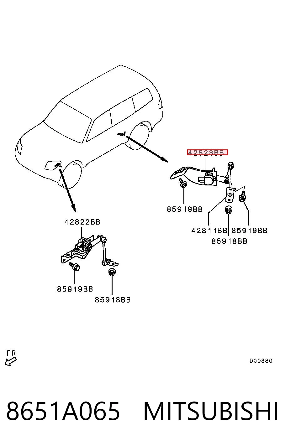 8651A065 Mitsubishi Регулятор положення кузова задньої підвіски