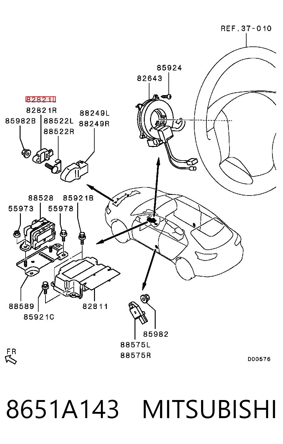8651A143 Chrysler Датчик подушки безпеки