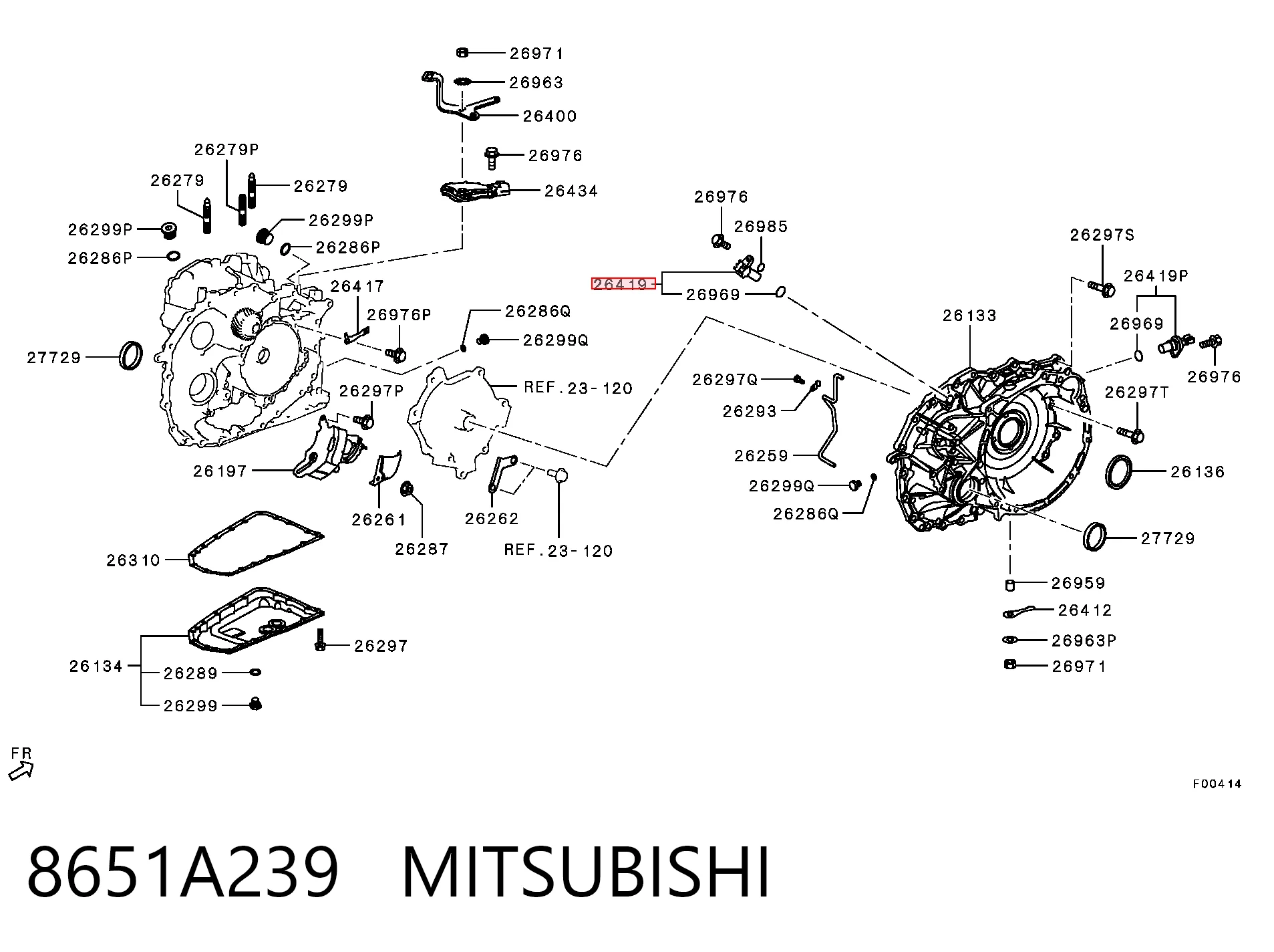 8651A239 Mitsubishi Датчик швидкості спідометра
