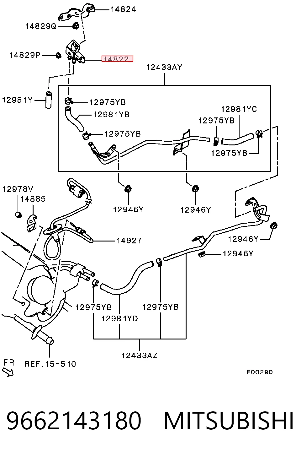 9662143180 Mitsubishi Датчик тиску вихлопних газів
