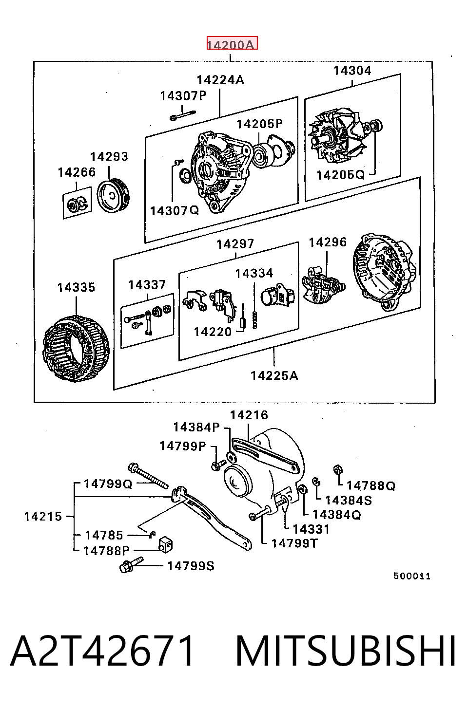Купити Генератор Mitsubishi Colt II C1A