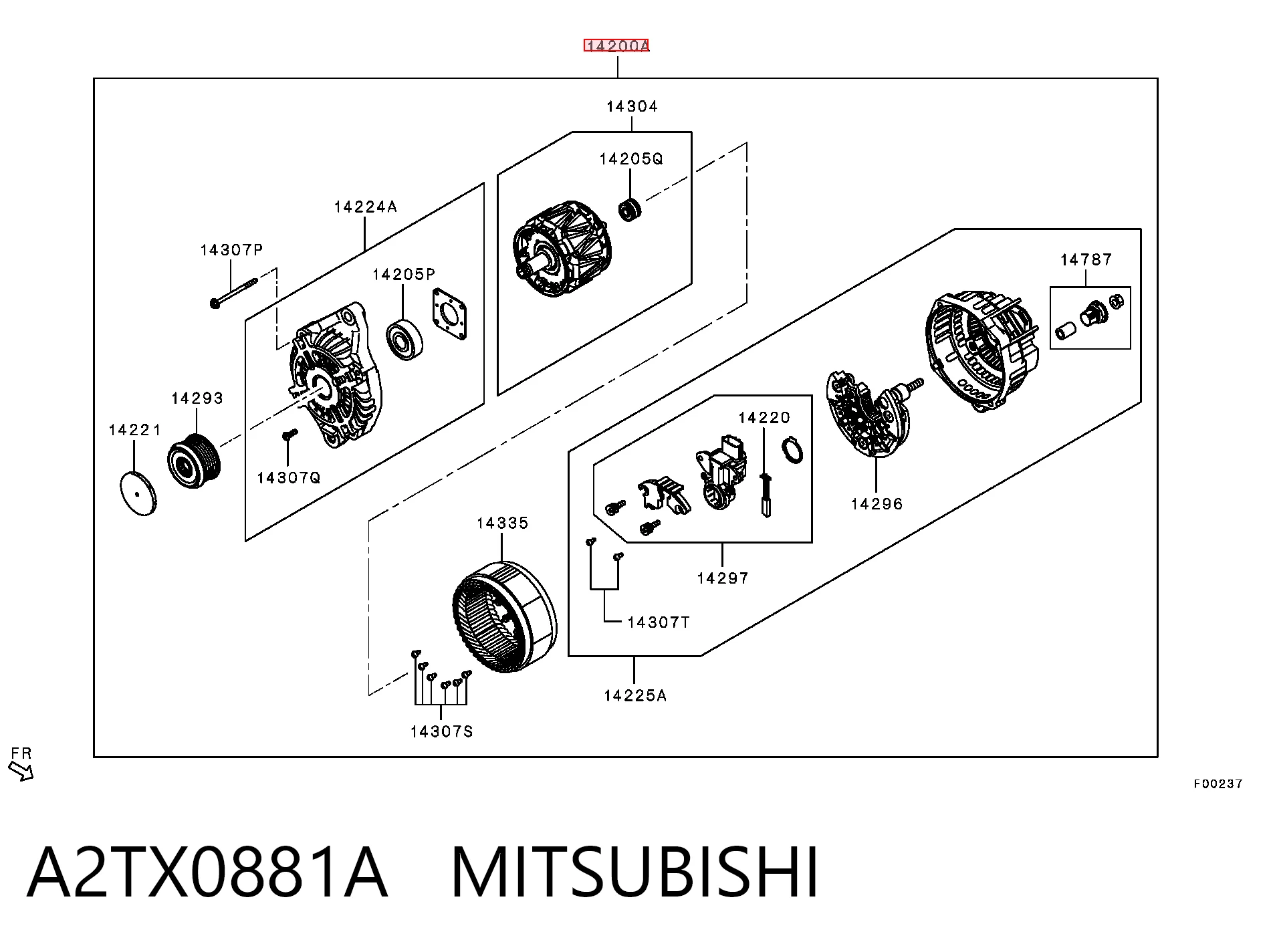 A2TX0881A Mitsubishi Авто генератор