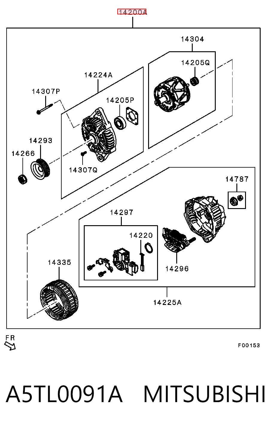 A5TL0091A Mitsubishi Авто генератор