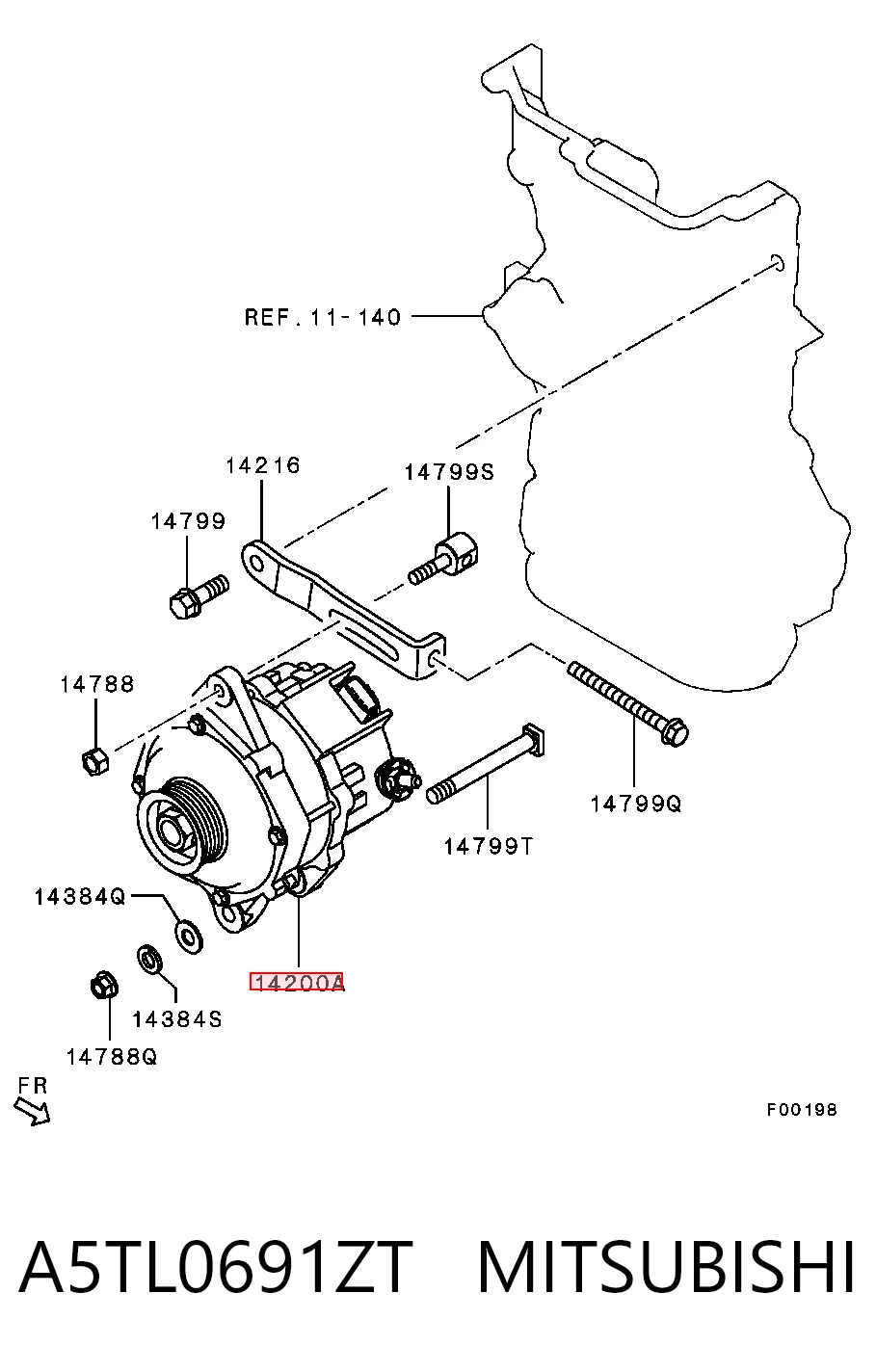 A5TL0691ZT Mitsubishi Авто генератор