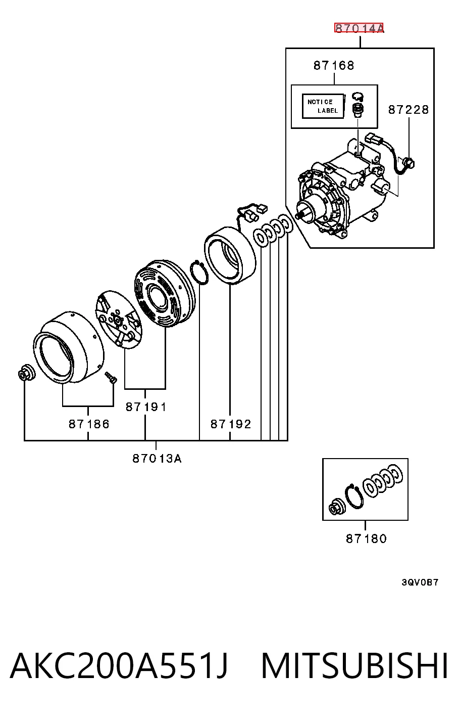 Купити Компресор кондиціонера Mitsubishi Montero SPORT K8, K9