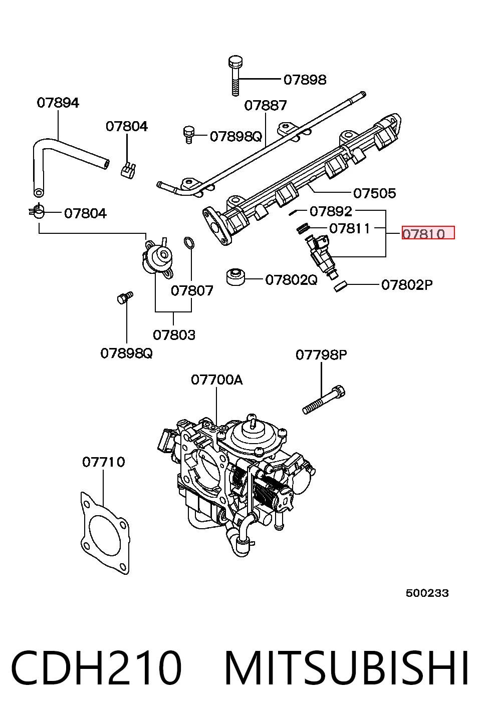 CDH210 Mitsubishi Форсунка вприску палива