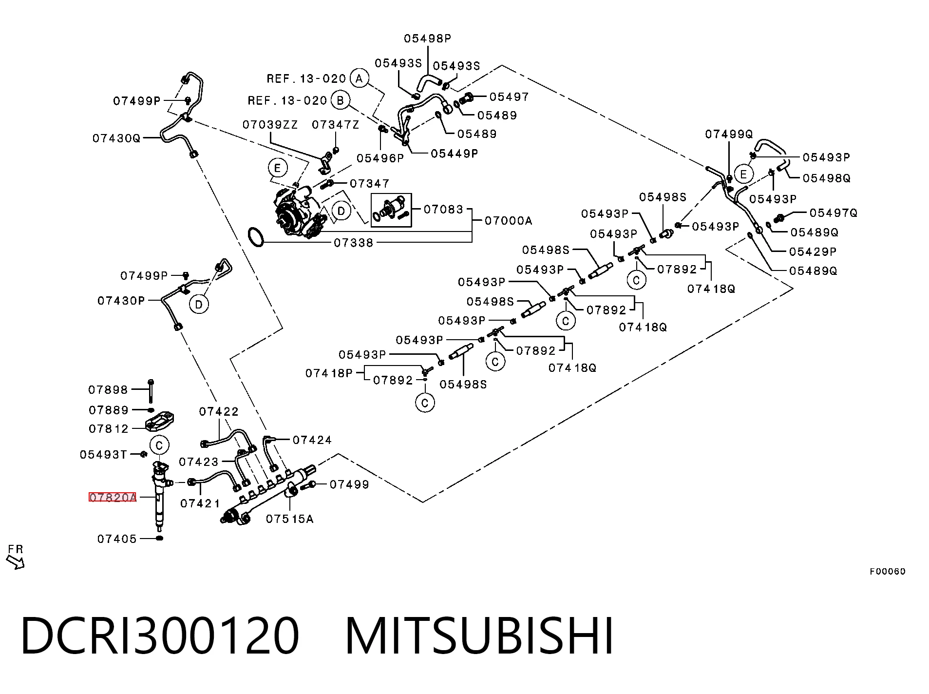 DCRI300120 Mitsubishi Форсунка вприску палива