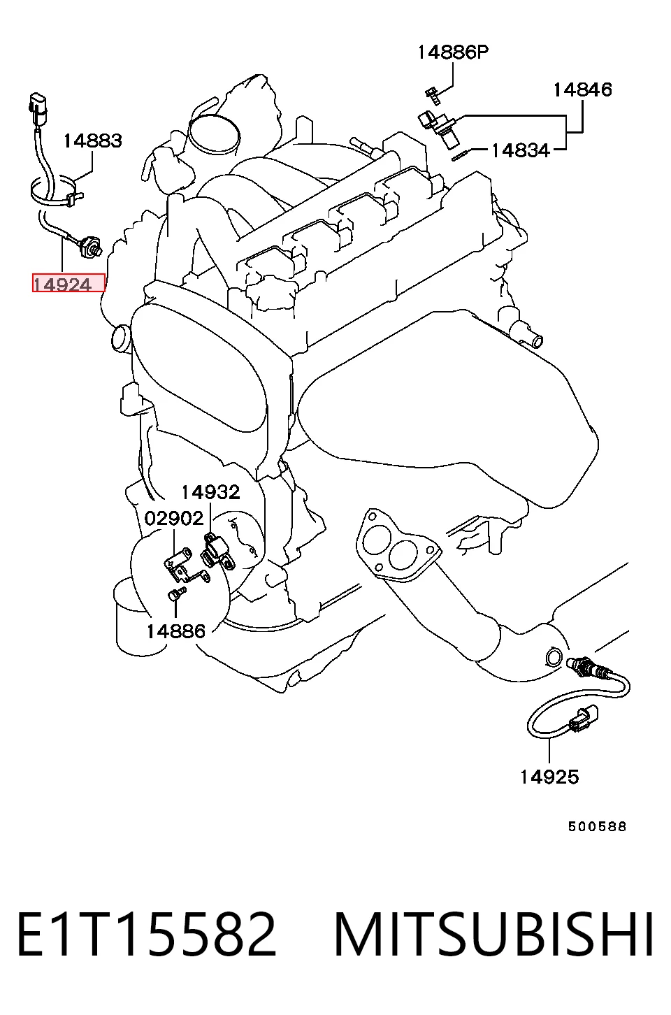 Датчик детонації Mitsubishi Carisma хетчбек (DA) (1995 - 2003) ціна, від 16.53 USD