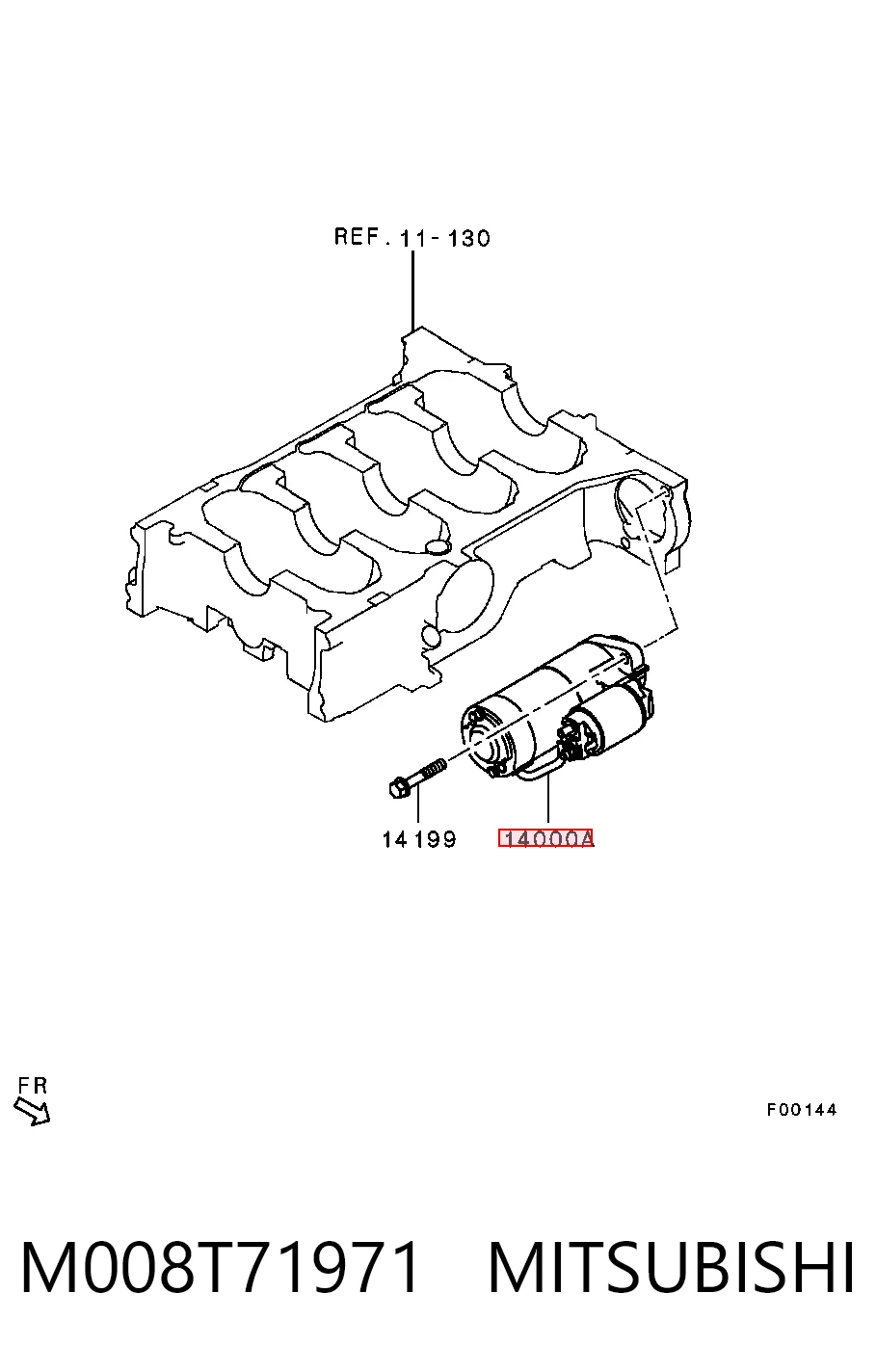 Стартер Mitsubishi ASX позашляховик (GA) (2010 - 2026) ціна, від 69.69 USD