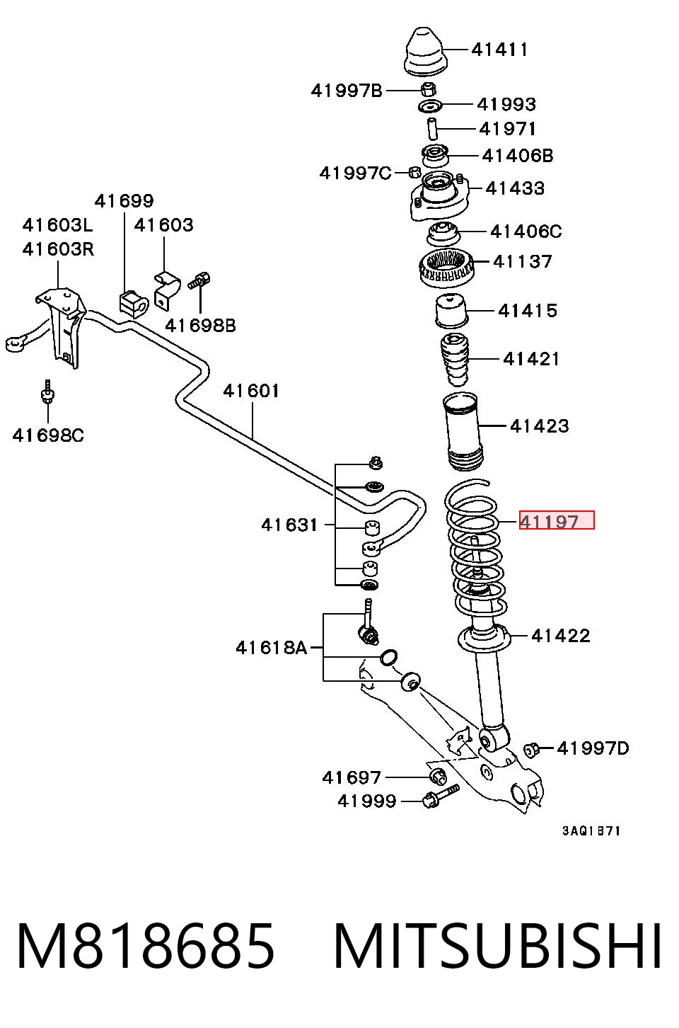 Пружина задня Sensen SAM818685 ціна, від 22.83 USD