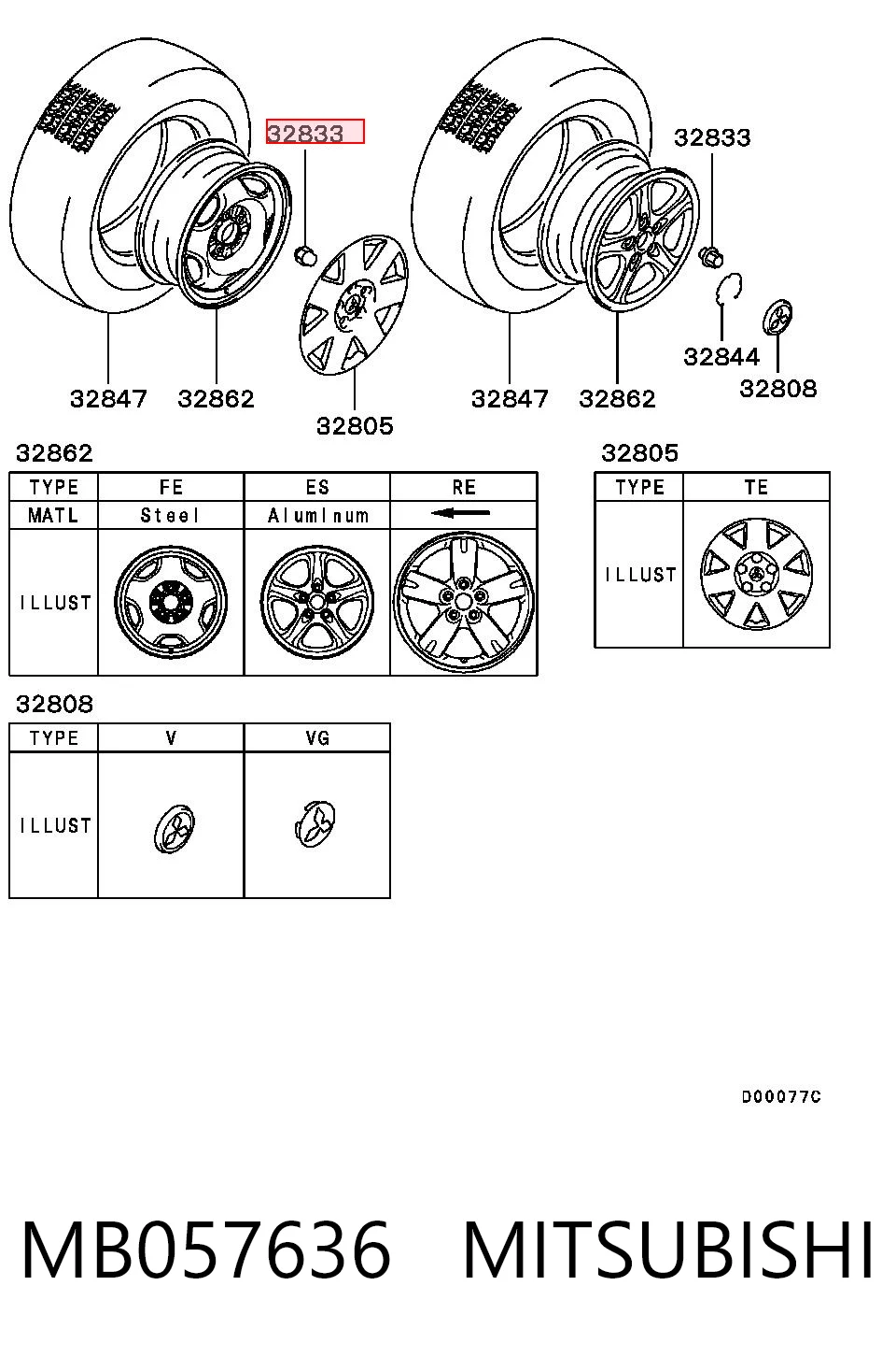Гайка кріплення колеса AND 3S407021 ціна, від 1.94 USD