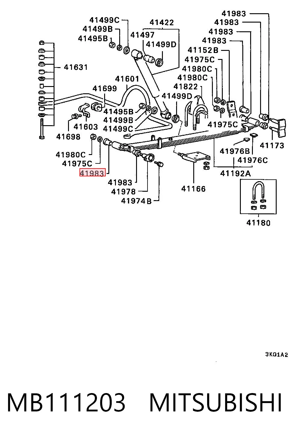 Сайлентблок ресори, передній NMS3106 NIPPON MOTORS