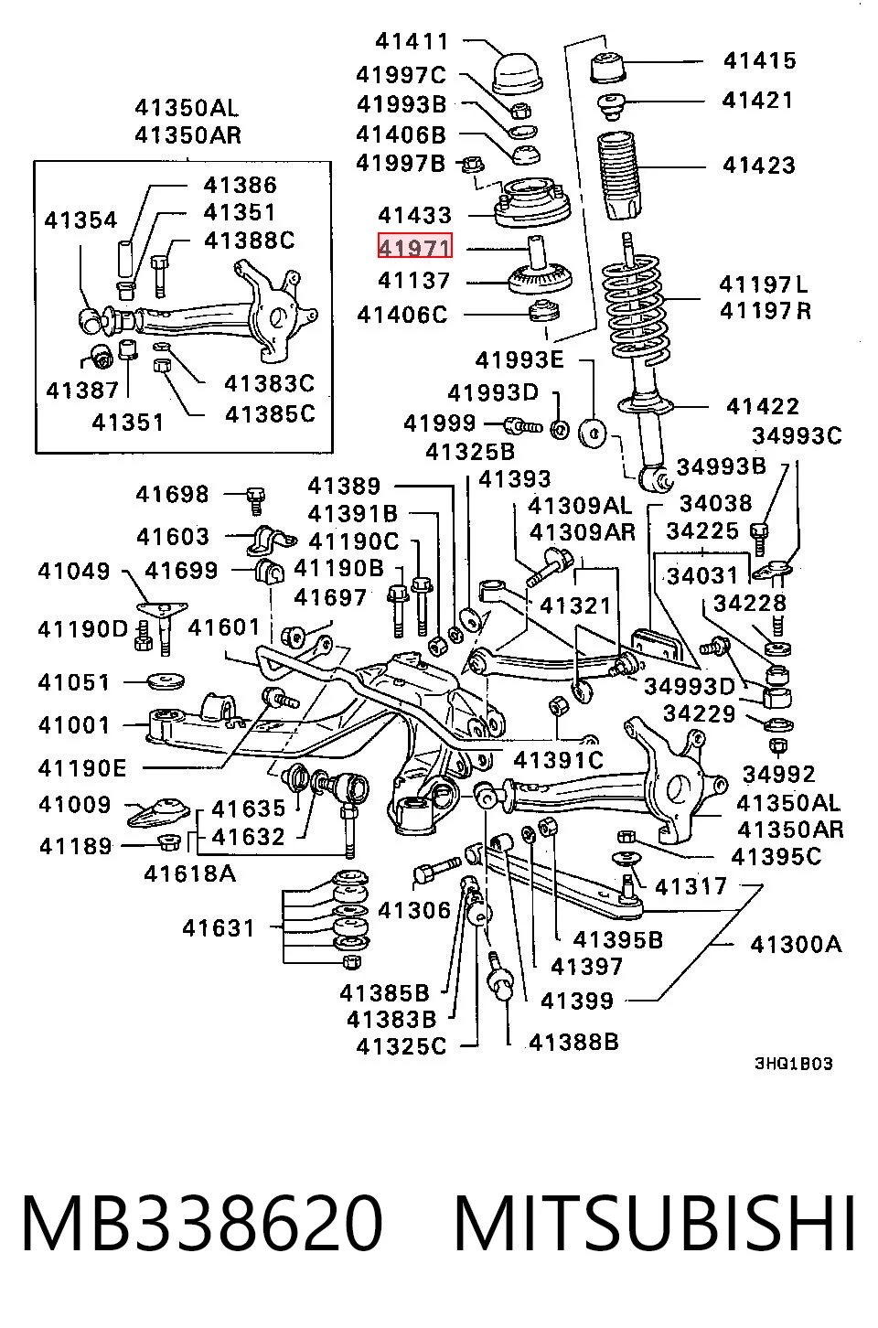 Опора амортизатора заднього 9076A001 Volvo