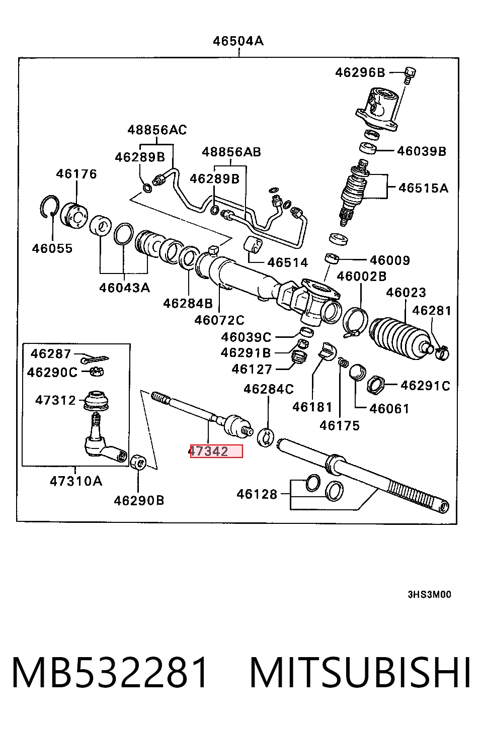 Тяга рульова SH Auto Parts MB501721