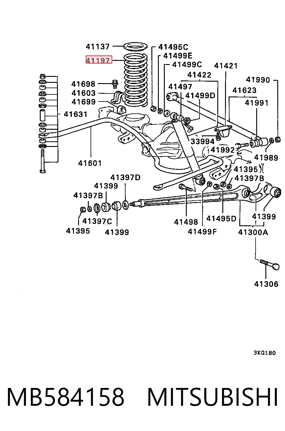 Пружина задня Hyundai/Kia MB584158 ціна, від 64.26 USD