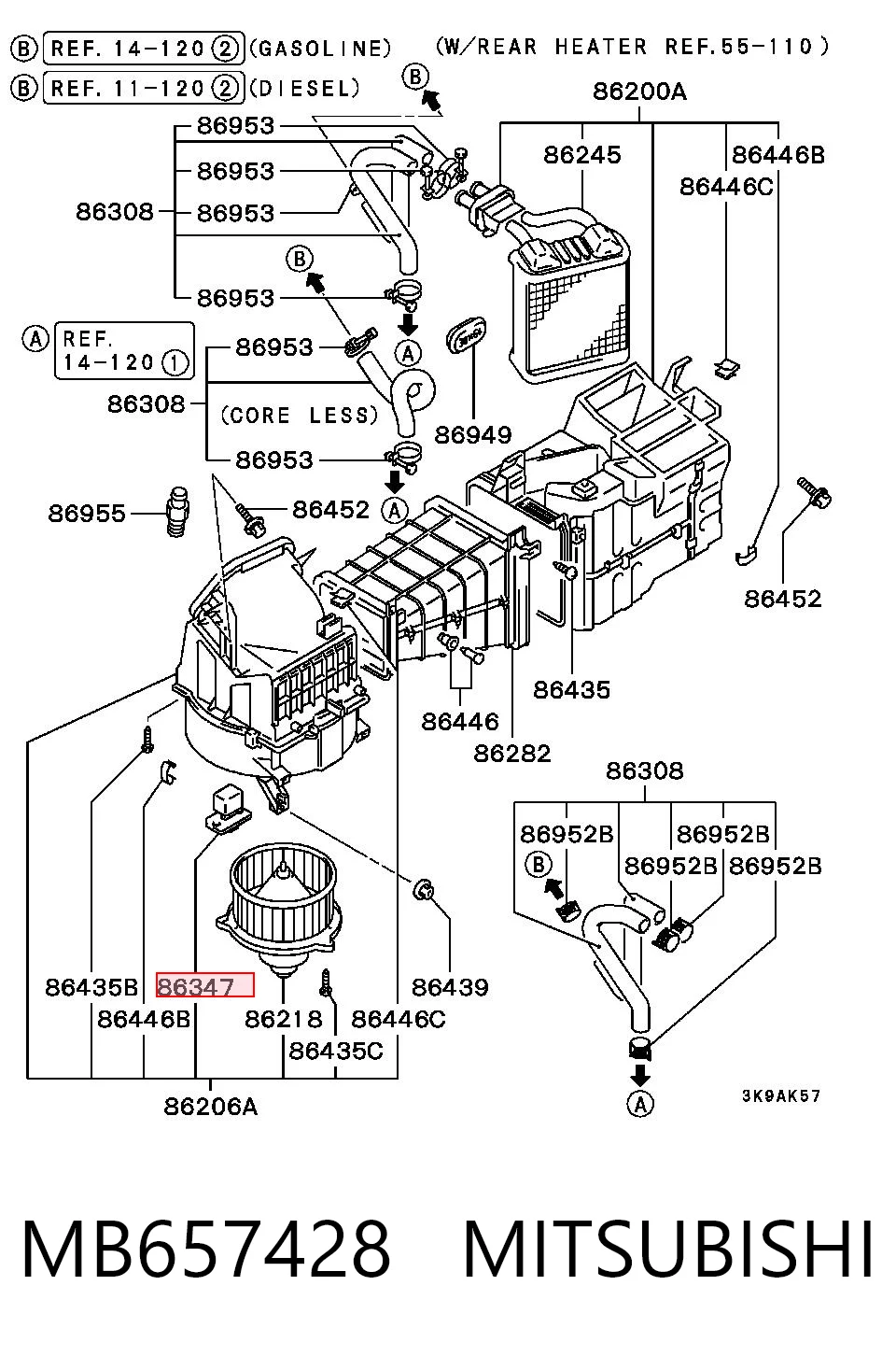 MB657428 Mitsubishi 