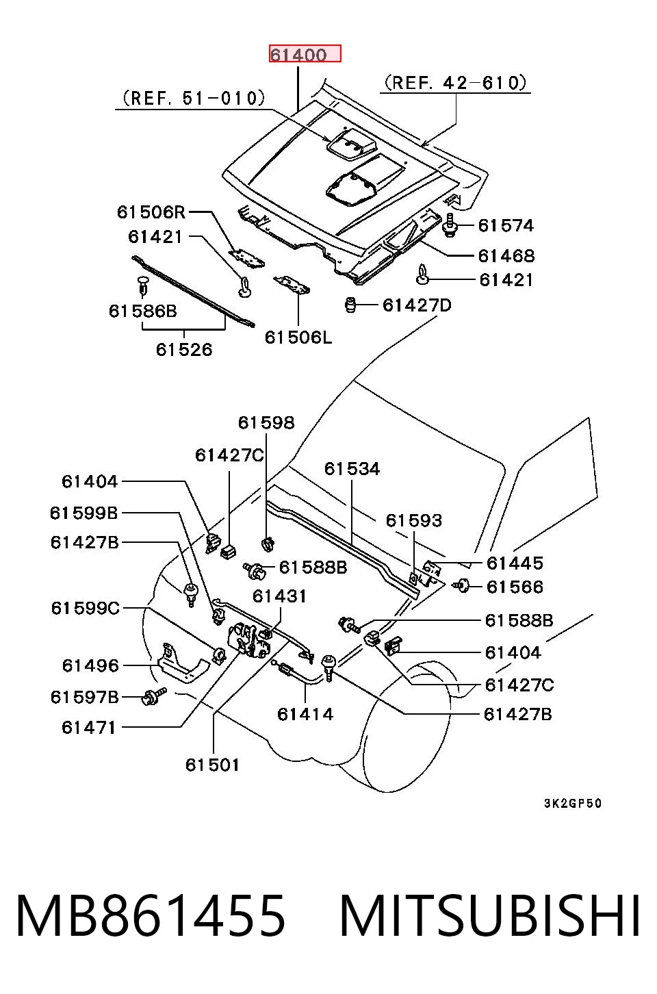 Капот на Mitsubishi Pajero II Canvas Top V2W, V4W
