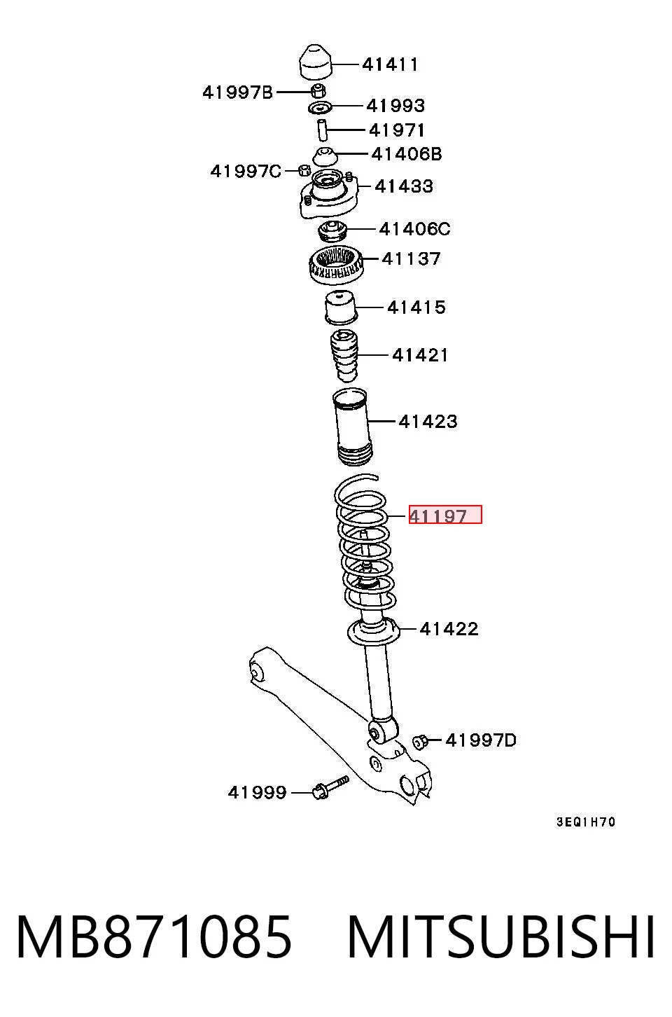 Пружина задня Sensen SAMB871085 ціна, від 23.39 USD
