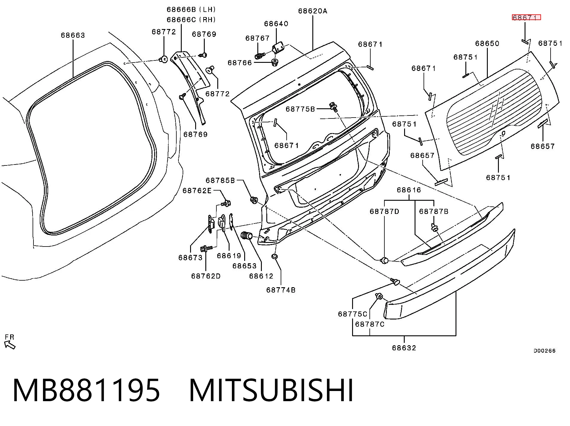 Автоскло Chrysler MB881195 ціна, від 5.31 USD